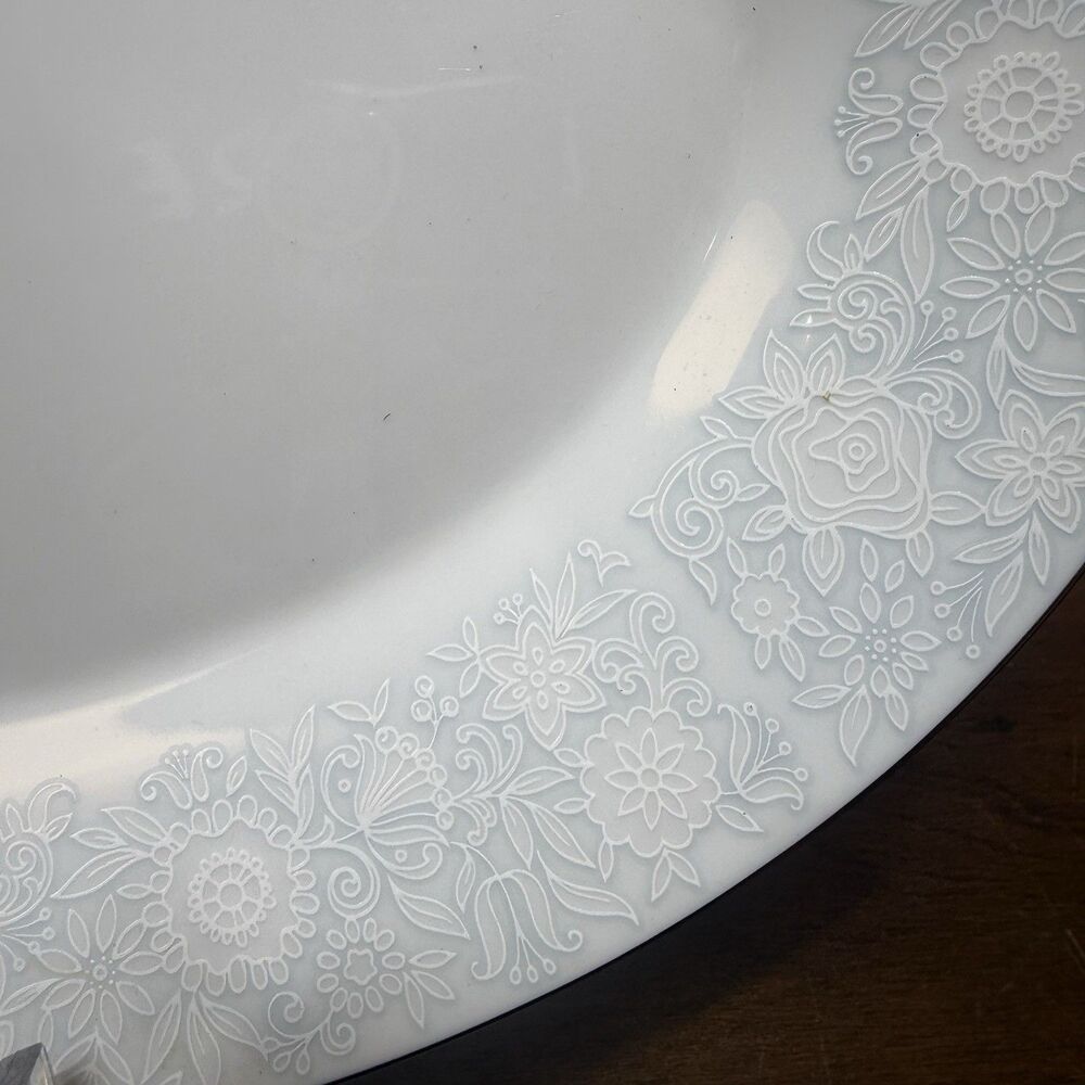 Noritake Ravel Oval Serving Platter White Blue 14" L TM - Picture 3 of 7